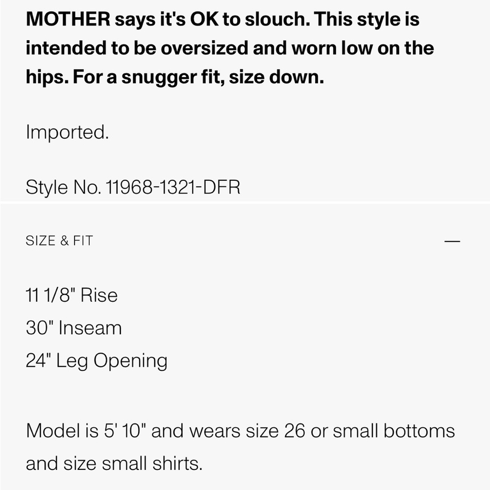 MOTHER Nacho Double Dip High Rise Wide Leg Jeans Deep Fried Color - Picture 12 of 13